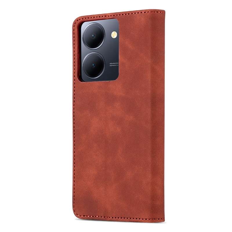 For vivo Y78 5G / Y36 / Y27 5G AZNS Skin Feel Calf Texture Flip Leather Phone Case(Red)