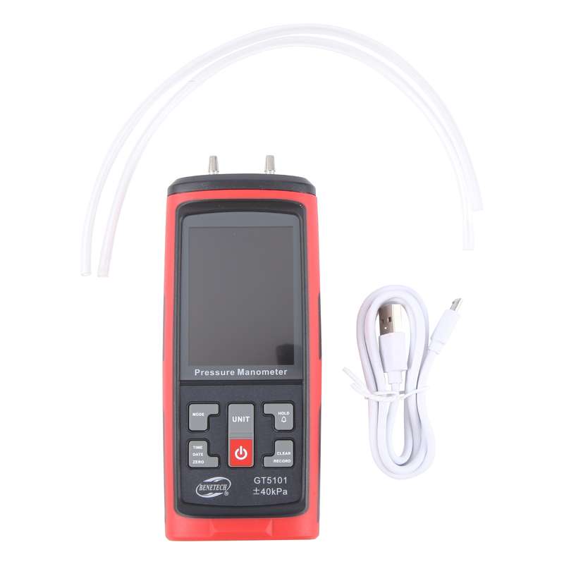 BENETECH GT5101 LCD Display Differential Pressure Meter, Specification:100KPa