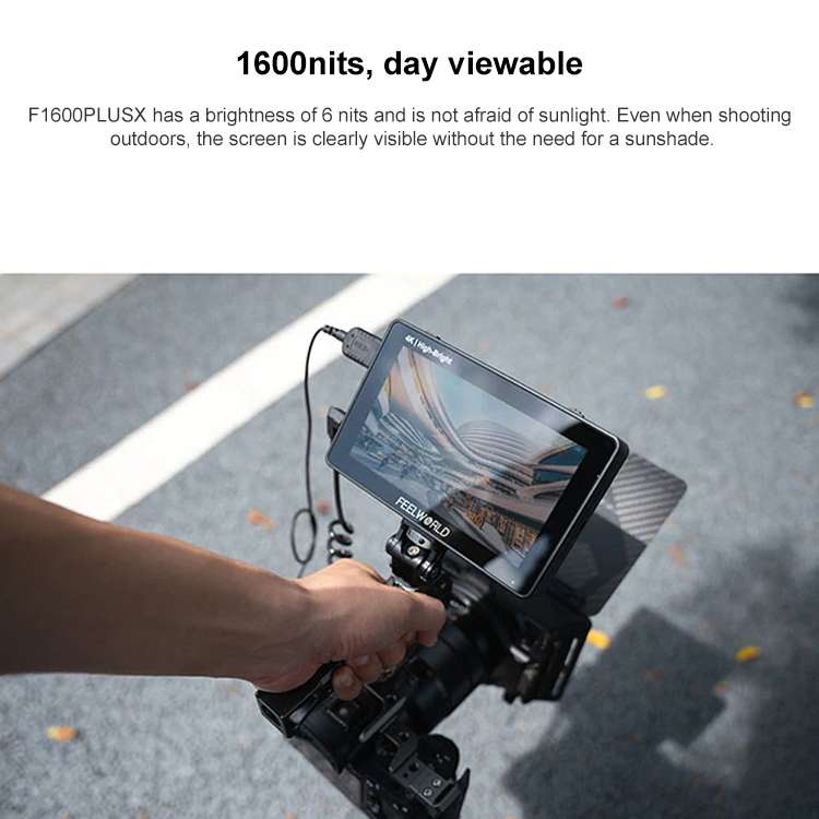 FEELWORLD F6 PLUSX 5.5 inch High Bright 1600nit Touch Screen DSLR Camera Field Monitor IPS FHD1920x1
