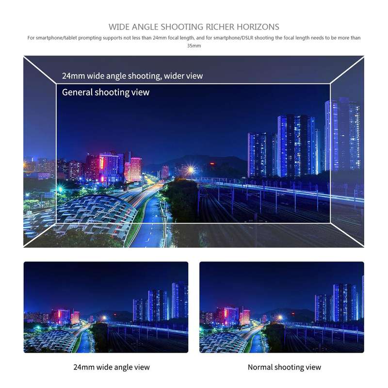 FEELWORLD TP13A Wide Angle Teleprompter for 11 inch Smartphones / Tablets Prompting Smartphone DSLR