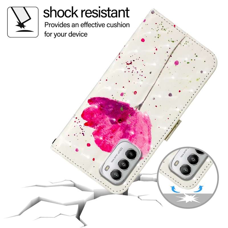 For Motorola Moto G 5G 2022 3D Painting Horizontal Flip Leather Phone Case(Flower)