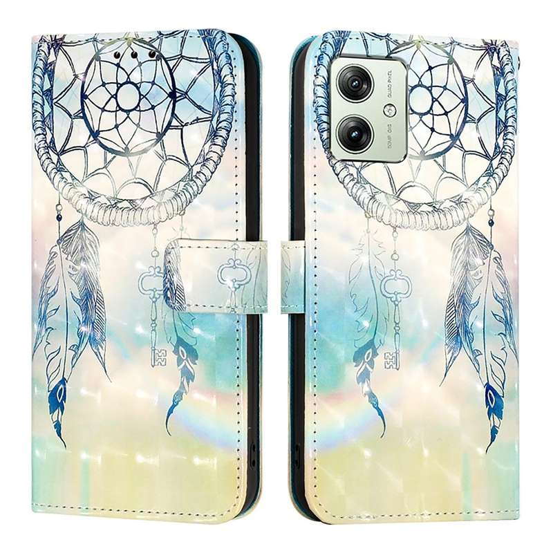For Motorola Moto G54 EU / Brazil Version 3D Painting Horizontal Flip Leather Phone Case(Dream