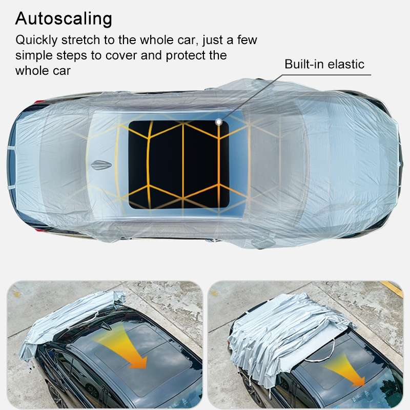 Automatic Retractable Car Universal Sunshade Snow-proof Dust-proof Cover, Size:L