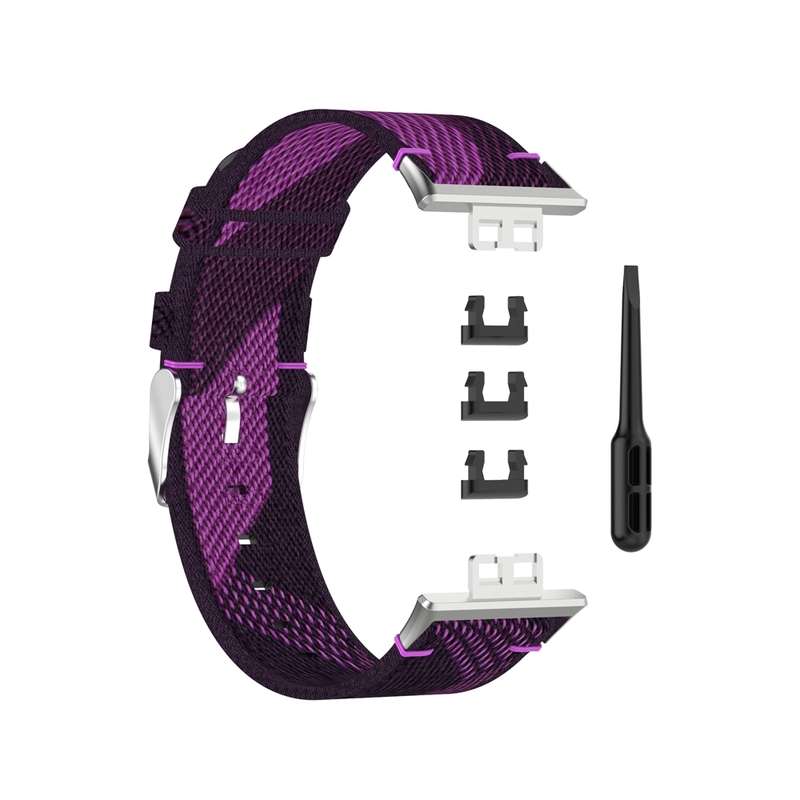 For Huawei Watch Fit Special Edition Nylon Braided Watch Band(Purple)