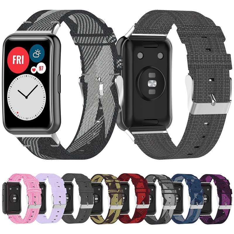 For Huawei Watch Fit Special Edition Nylon Braided Watch Band(Purple)