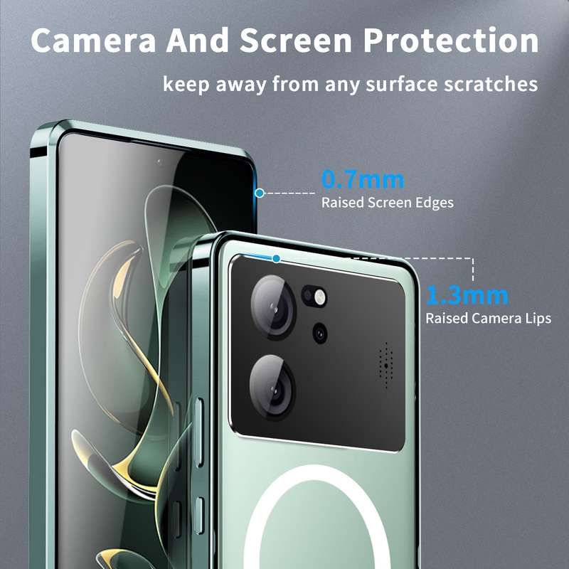For Xiaomi Redmi K60 Ultra / 13T / 13T Pro Aromatherapy Magnetic Metal Phone Case(Green)
