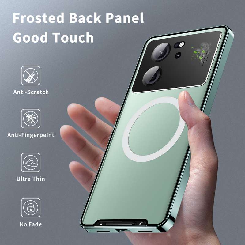 For Xiaomi Redmi K60 Ultra / 13T / 13T Pro Aromatherapy Magnetic Metal Phone Case(Green)