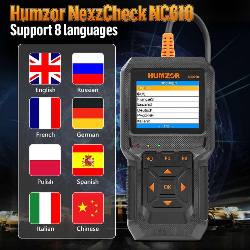 HUMZOR NexzCheck NC610 Car / Truck Code Reader OBD2 Diagnostic Scan Tool(Black)