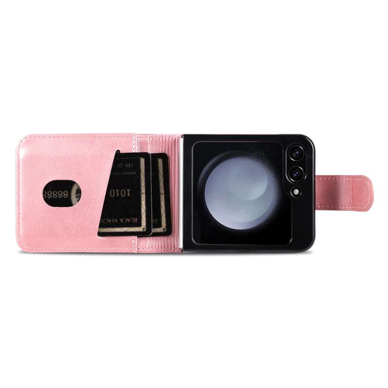 For Samsung Galaxy Z Flip6 5G AZNS Skin Feel Calf Texture Flip Leather Phone Case(Rose Gold)