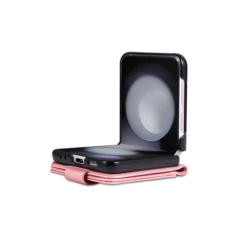 For Samsung Galaxy Z Flip6 5G AZNS Skin Feel Calf Texture Flip Leather Phone Case(Rose Gold)