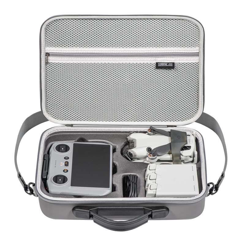 For DJI Mini 4 Pro / RC 2 with Screen STARTRC Shoulder Storage Bag PU Handbag(Grey)
