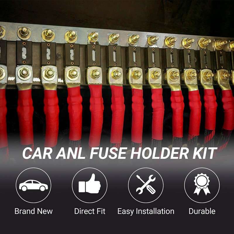 3 in 1 ANL Car Audio Modified Fuse Holder with 200A Fuse, Current:100A