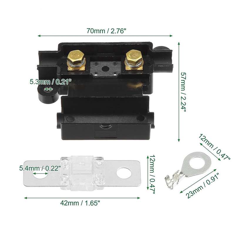 6 in 1 For Dual Battery Systems ANS Car Fuse Holder Fuse Box Kit, Current:50A