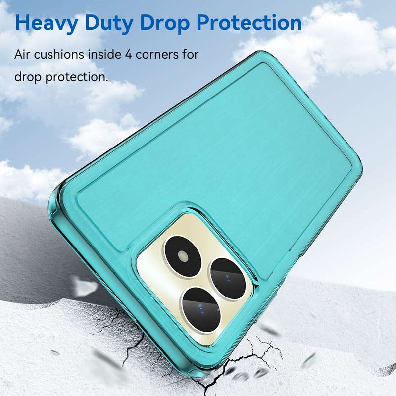 For Realme C51 Candy Series TPU Phone Case(Transparent Blue)