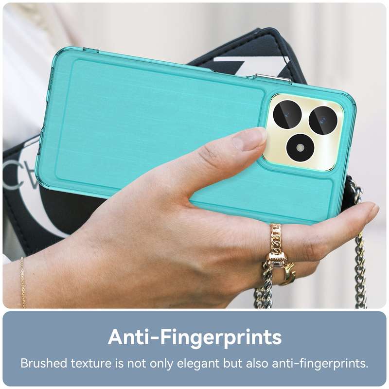 For Realme C51 Candy Series TPU Phone Case(Transparent Blue)