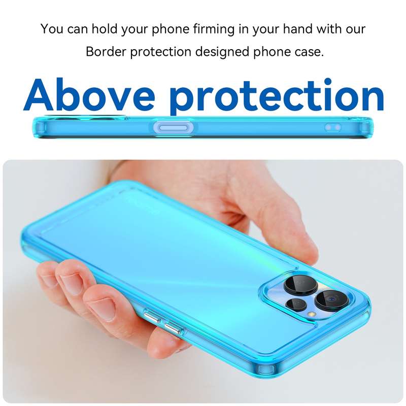 For Realme 10 5G Candy Series TPU Phone Case(Transparent Blue)