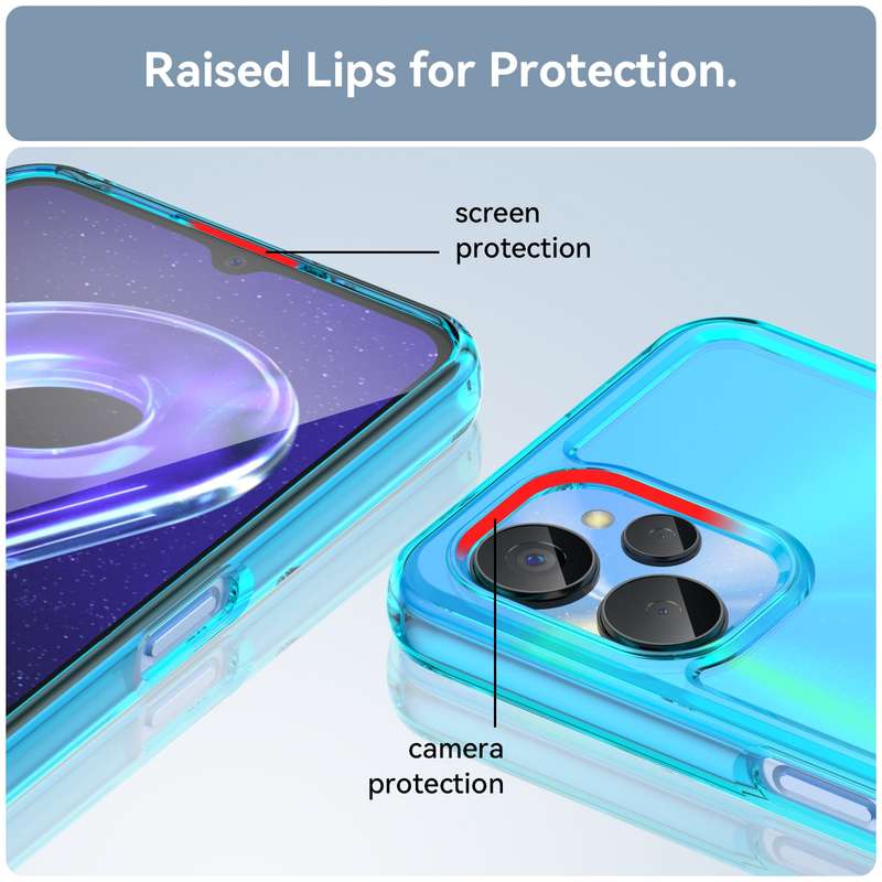 For Realme 10 5G Candy Series TPU Phone Case(Transparent Blue)