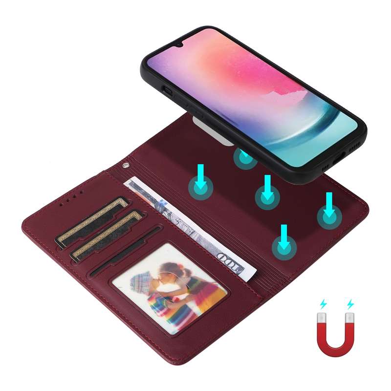 For Samsung Galaxy A24 4G BETOPNICE BN-005 2 in 1 Detachable Imitate Genuine Leather Phone Case