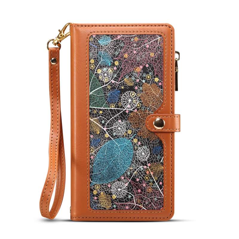 For Motorola Moto G85 ESEBLE Star Series Lanyard Zipper Wallet RFID Leather Case(Brown)