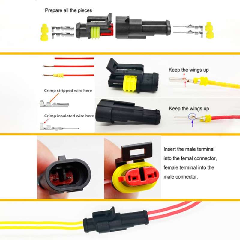 240pcs Car Waterproof Connector Set with Fuse Blade