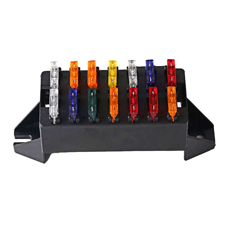 BX2141A-1 Car Modified Multi-Way Fuse Box 14 Ways Dual Row Fuse Holder