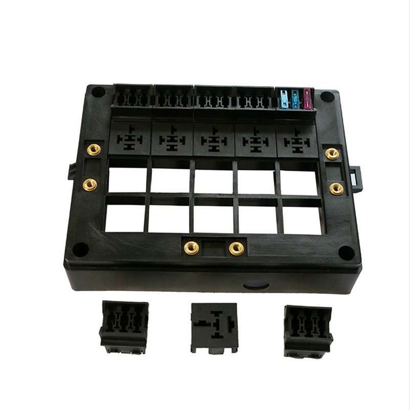40A Car New Energy Multi-Way Fuse Relay Box Fuse Holder with 15pcs Fuse Blades, Style:5 Pin