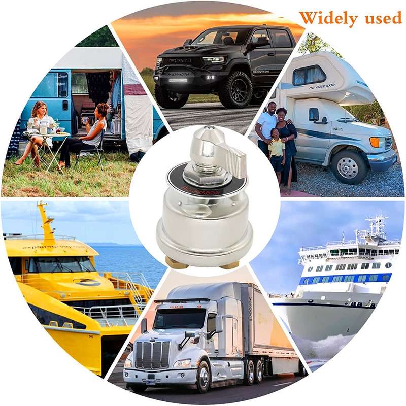 300A Car Ships RV High Current Battery Cut-Off Switch Battery Power Isolator With Accessories