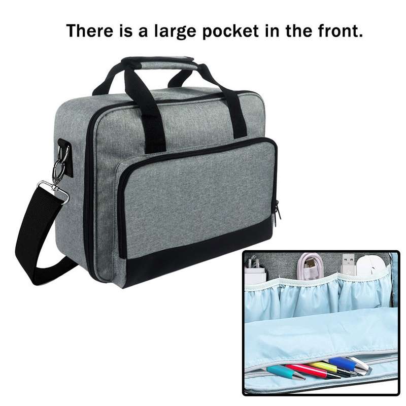 Crossbody Portable Multifunctional Projector Dustproof Storage Bag(Black)