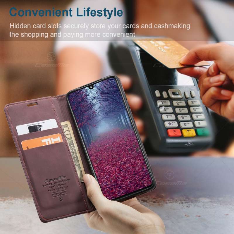 For Samsung Galaxy A31 CaseMe-013 Multifunctional Retro Frosted Horizontal Flip Leather Case with Ca
