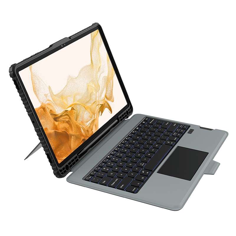 For Samsung Galaxy Tab S8+/S8+ 5G/S7+/S7 FE Nillkin Bumper Combo Keyboard Case with Backlight