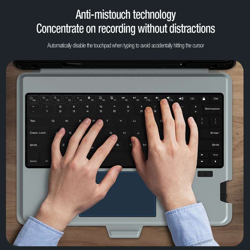 For Samsung Galaxy Tab S8+/S8+ 5G/S7+/S7 FE Nillkin Bumper Combo Keyboard Case with Backlight
