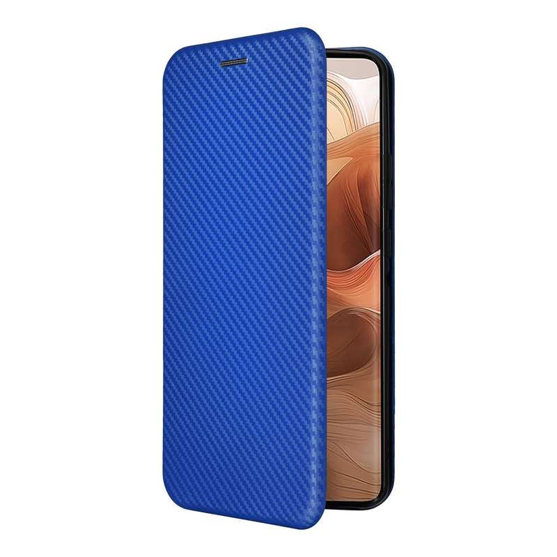 For Motorola Edge 50 Ultra Carbon Fiber Texture Flip Leather Phone Case(Blue)