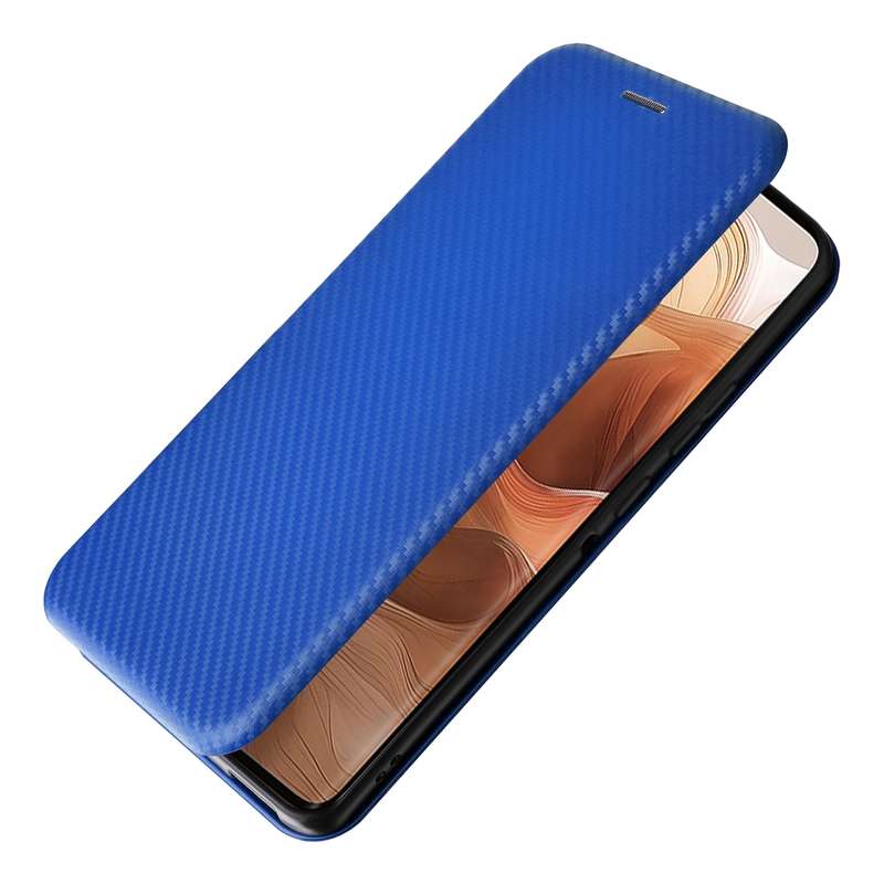 For Motorola Edge 50 Ultra Carbon Fiber Texture Flip Leather Phone Case(Blue)