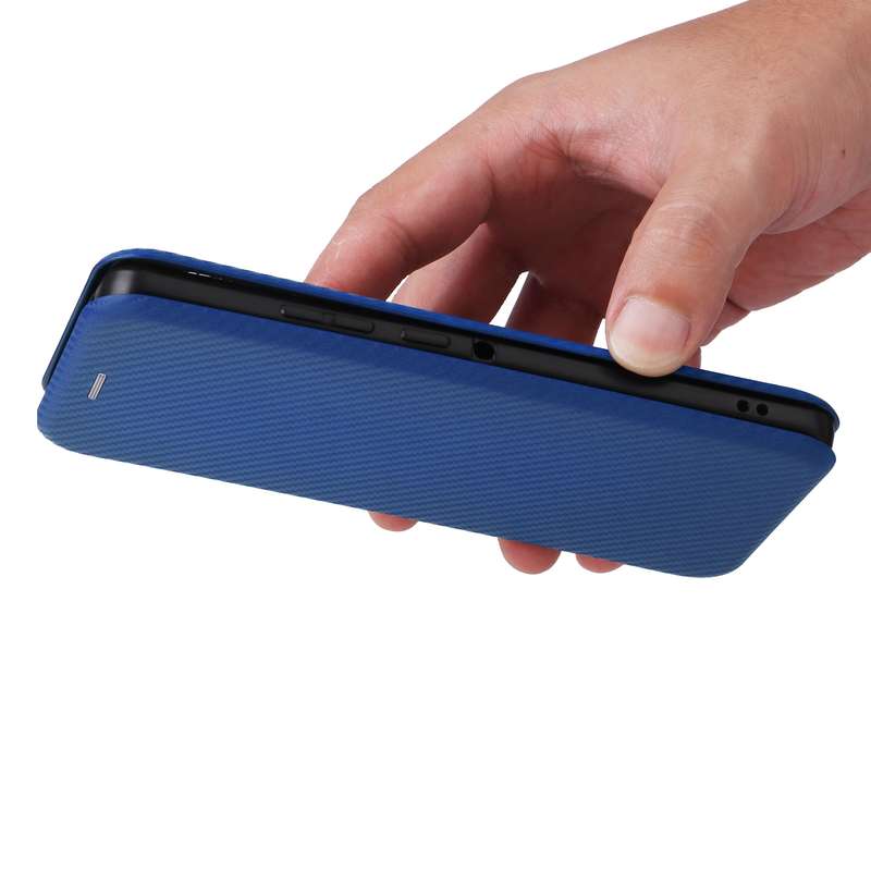 For Motorola Edge 50 Ultra Carbon Fiber Texture Flip Leather Phone Case(Blue)