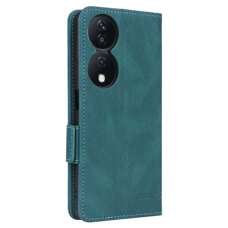 For Honor X7b Magnetic Clasp Flip Leather Phone Case(Black)