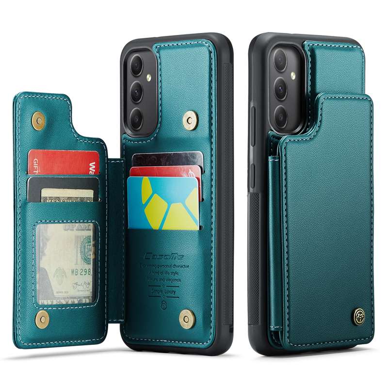 For Samsung Galaxy A34 5G CaseMe C22 Card Slots Holder RFID Anti-theft Phone Case(Black)