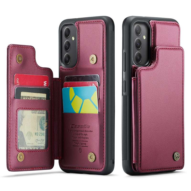 For Samsung Galaxy A34 5G CaseMe C22 Card Slots Holder RFID Anti-theft Phone Case(Black)