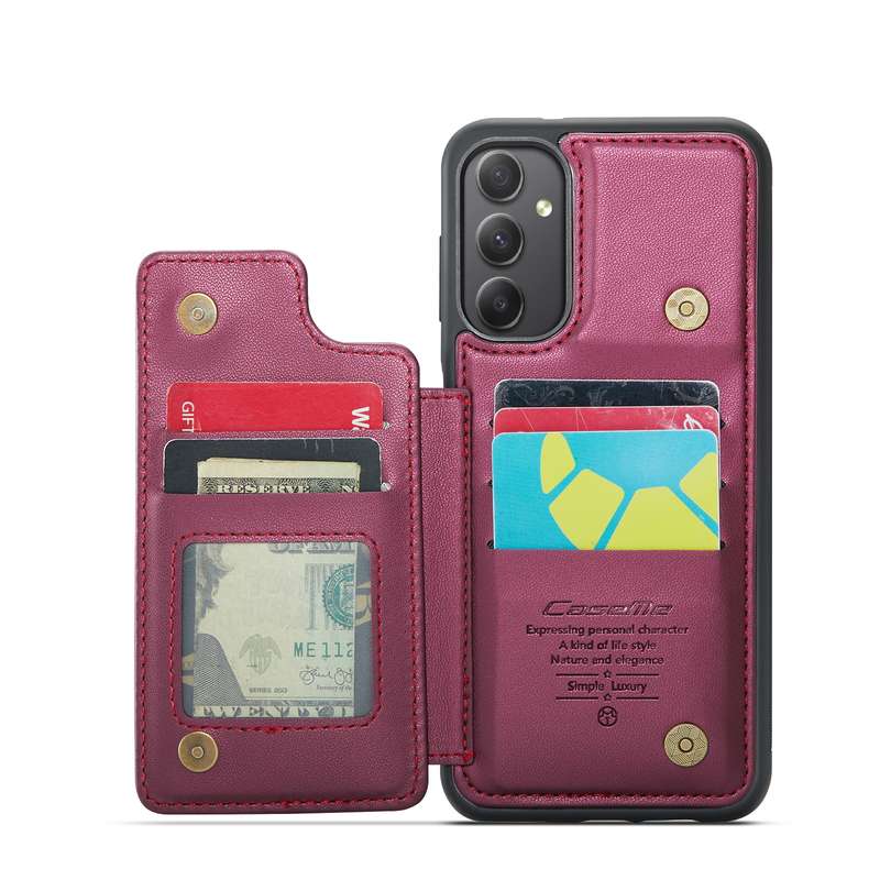 For Samsung Galaxy A34 5G CaseMe C22 Card Slots Holder RFID Anti-theft Phone Case(Black)