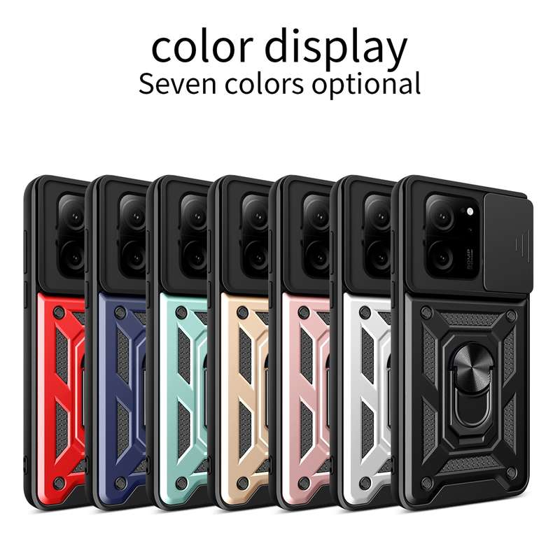 For Xiaomi 13T/13T Pro/Redmi K60 Ultra Sliding Camera Cover Design TPU Hybrid PC Phone Case(Ros