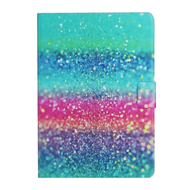 For Samsung Galaxy Tab A9 Colored Drawing Pattern Horizontal Flip PU Tablet Case with Sleep / Wake-u