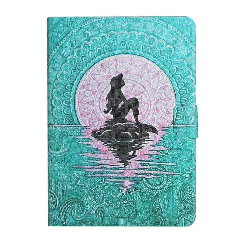 For Samsung Galaxy Tab A9 Colored Drawing Pattern Horizontal Flip PU Tablet Case with Sleep / Wake-u