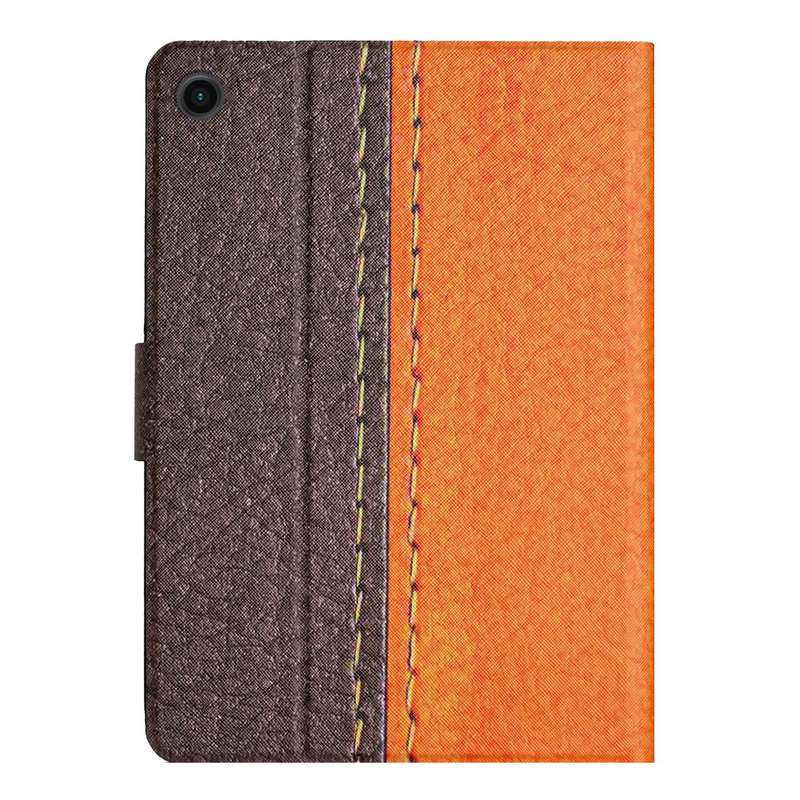 For Samsung Galaxy Tab A9 Stitching Solid Color Smart PU Tablet Case with Sleep / Wake-up Function(G