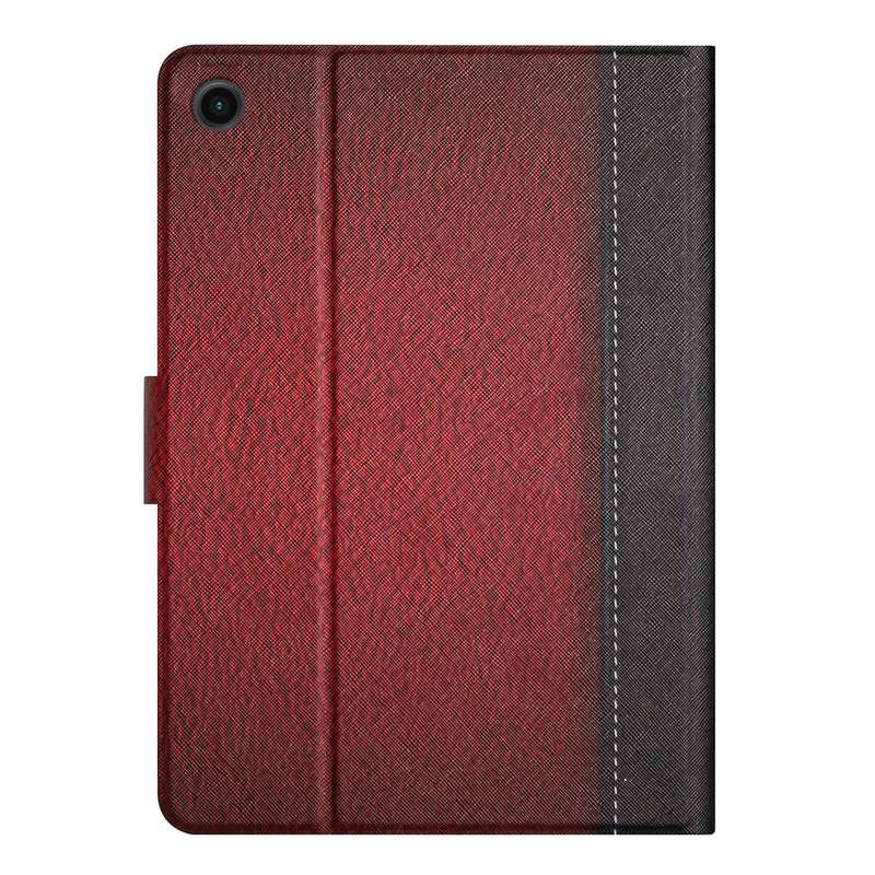 For Samsung Galaxy Tab A9 Stitching Solid Color Smart PU Tablet Case with Sleep / Wake-up Function(G
