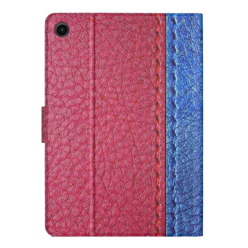 For Samsung Galaxy Tab A9 Stitching Solid Color Smart PU Tablet Case with Sleep / Wake-up Function(G
