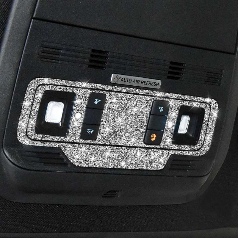 For Ford Mustang Mach E 2021 Car Reading Light Button Diamond Decorative Sticker