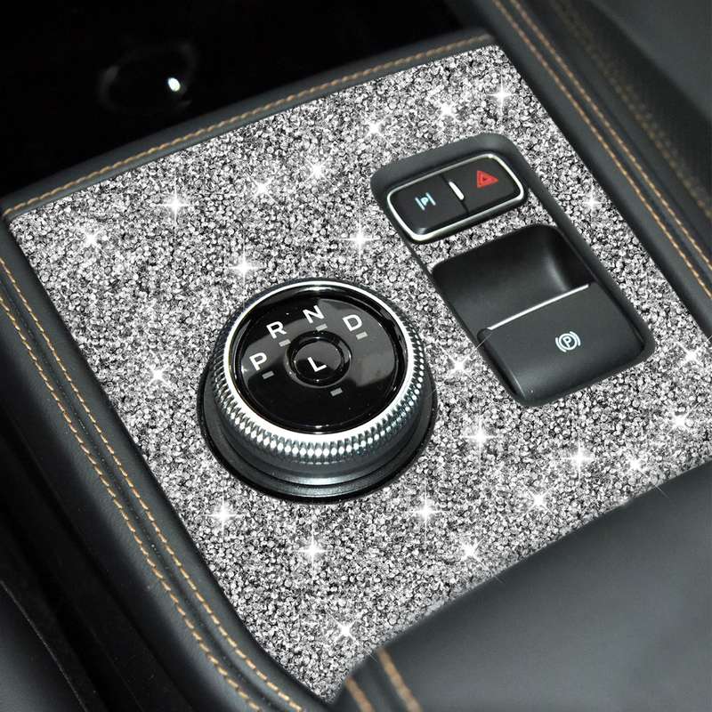 For Ford Mustang Mach E 2021 Car Gear Panel Diamond Decorative Sticker