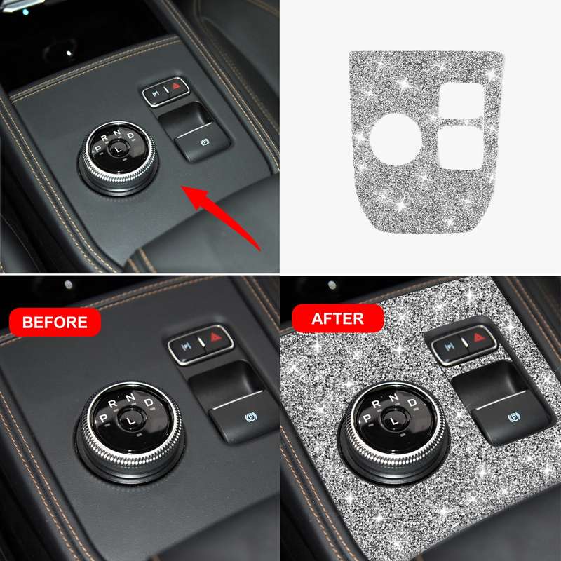 For Ford Mustang Mach E 2021 Car Gear Panel Diamond Decorative Sticker