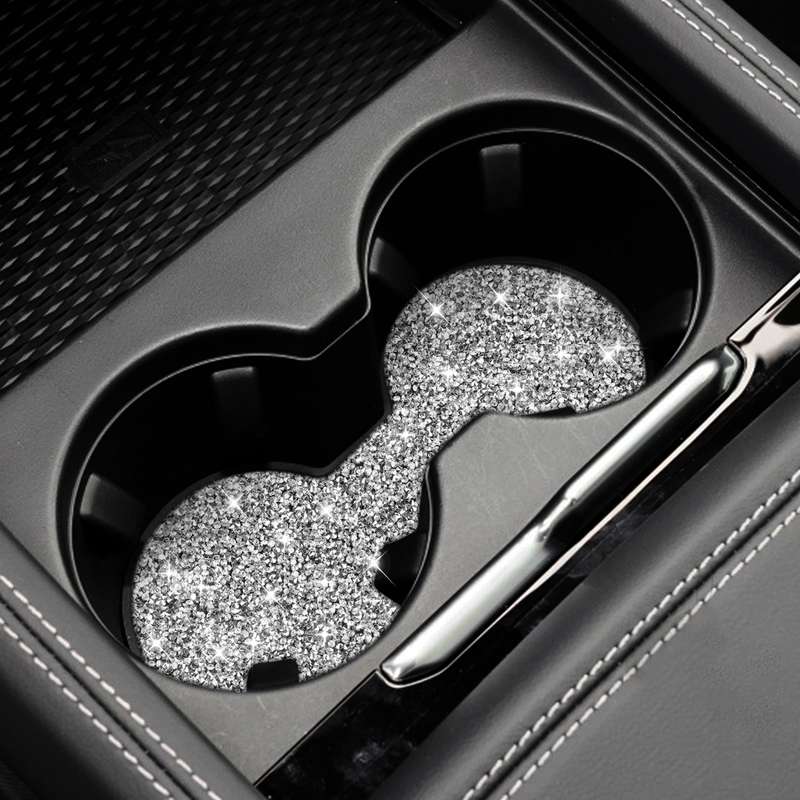 For Ford Mustang Mach E 2021 Car Large Cup Base Diamond Decorative Sticker