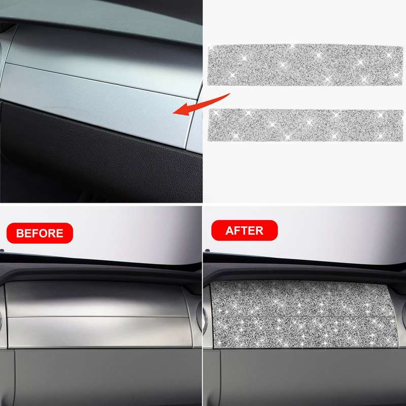 For Ford Mustang 2005-2009 Car Airbag Cover Diamond Decorative Sticker, Left Drive