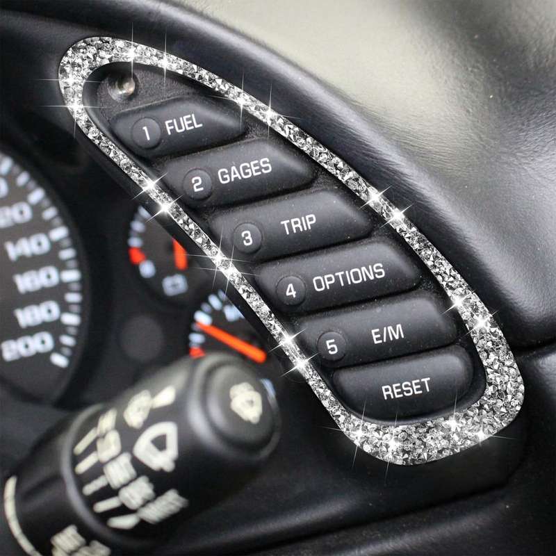 For Chevrolet Corvette C5 1998-2004 2 in 1 Both Sides of Car Speedometer Diamond Decorative Sticker,